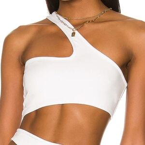 INDAH BODY, White One-Shoulder Top🧿